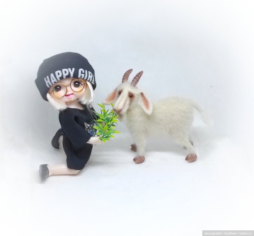 Козёл — Валяные игрушки из шерсти: сухое валяние (фото 9)