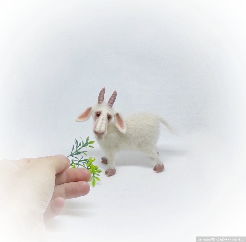 Козёл — Валяные игрушки из шерсти: сухое валяние (фото 3)