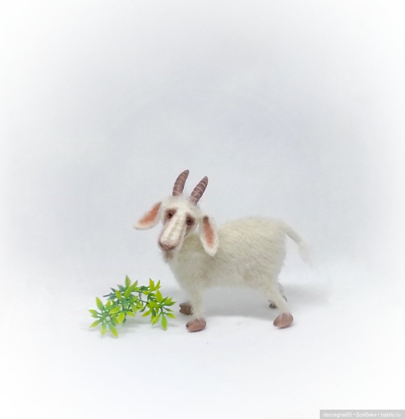 Козёл — Валяные игрушки из шерсти: сухое валяние