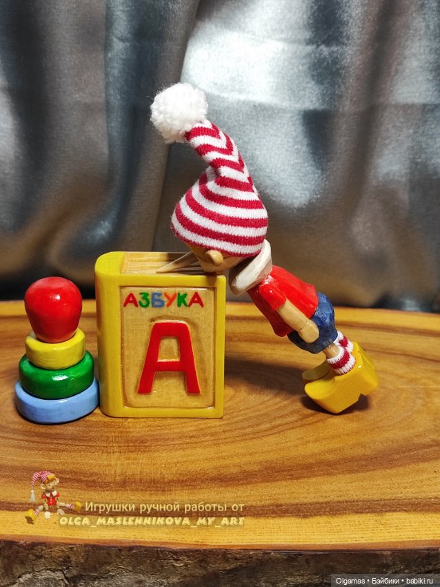 Буратинка солдатик ☺ — Авторские игрушки из дерева: резьба (фото 3)