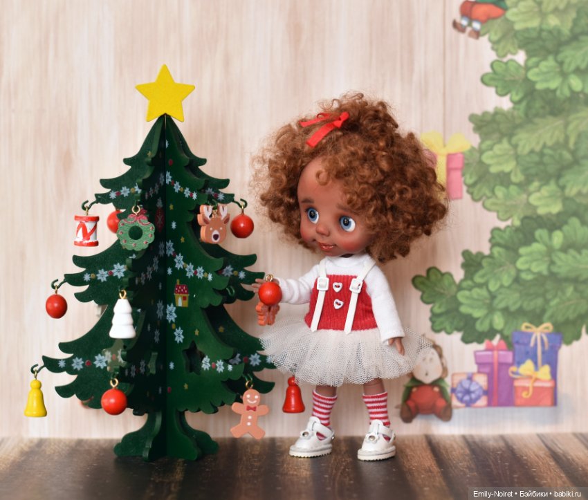 Дина и ёлочка — Домашние фото авторских кукол: личные коллекции