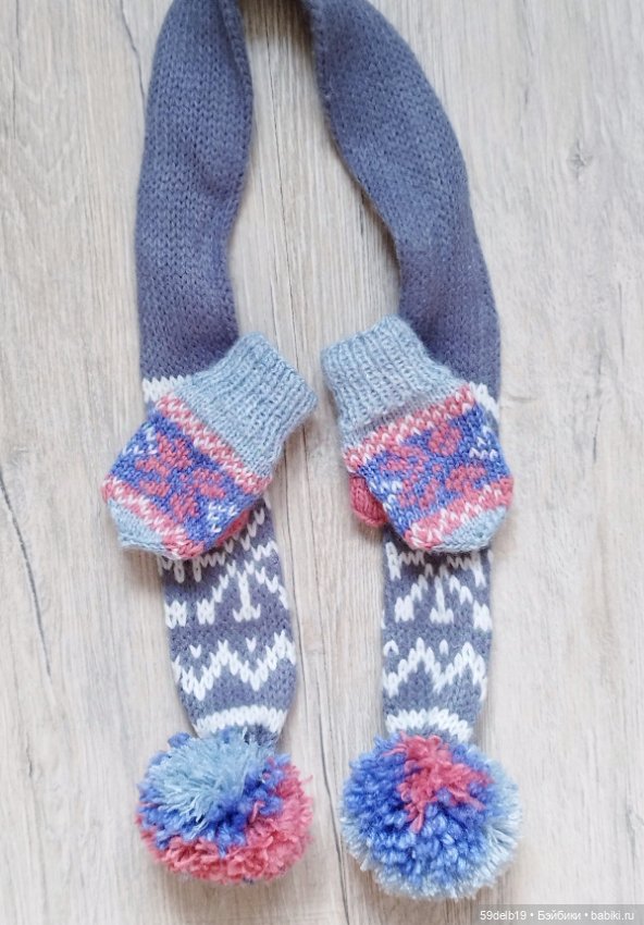Рукавички и шарфик для куклы готц (фото 3)