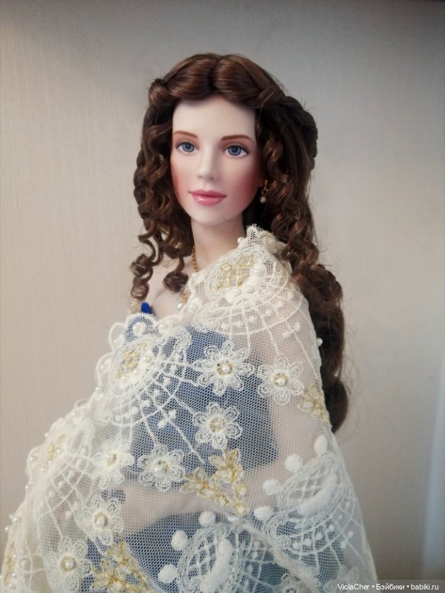 Дама в синем — Фарфоровые куклы Franklin Mint (Франклин Минт): портретные (фото 4)