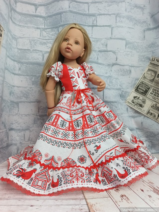 Платье Русская душа — Одежда и обувь для кукол своими руками: фото