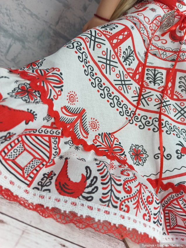 Платье Русская душа — Одежда и обувь для кукол своими руками: фото (фото 10)