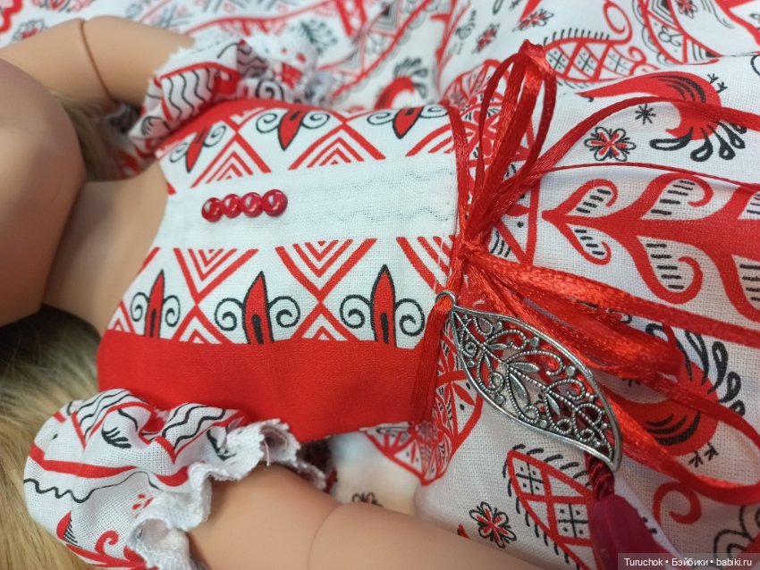 Платье Русская душа — Одежда и обувь для кукол своими руками: фото (фото 3)