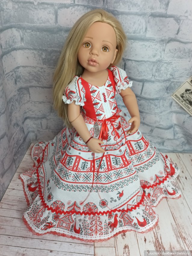 Платье Русская душа — Одежда и обувь для кукол своими руками: фото (фото 7)