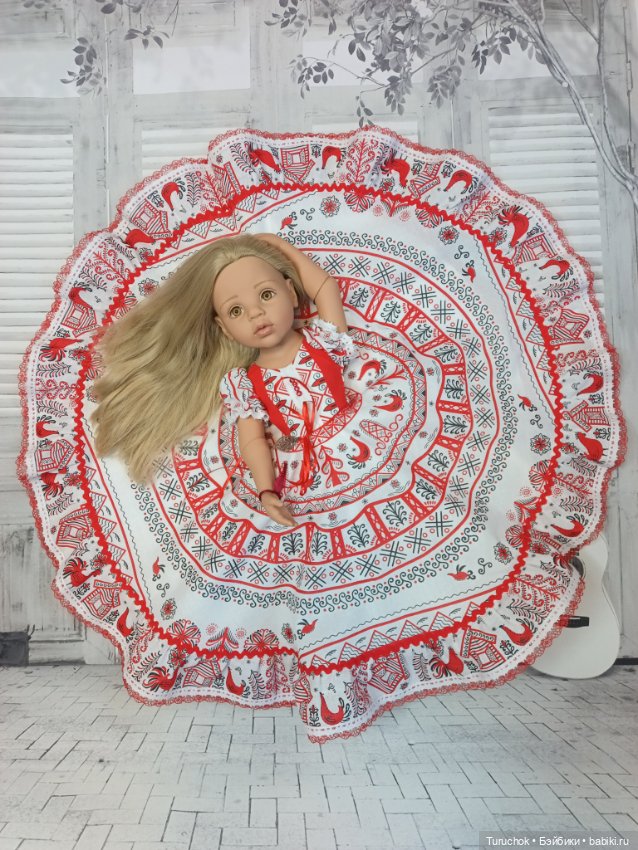 Платье Русская душа — Одежда и обувь для кукол своими руками: фото