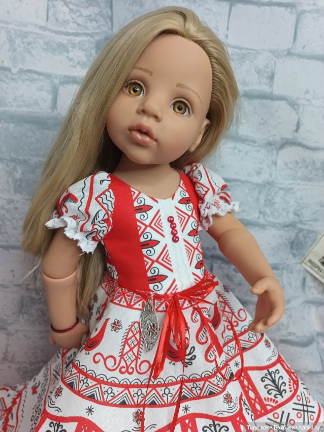 Платье Русская душа — Одежда и обувь для кукол своими руками: фото (фото 9)