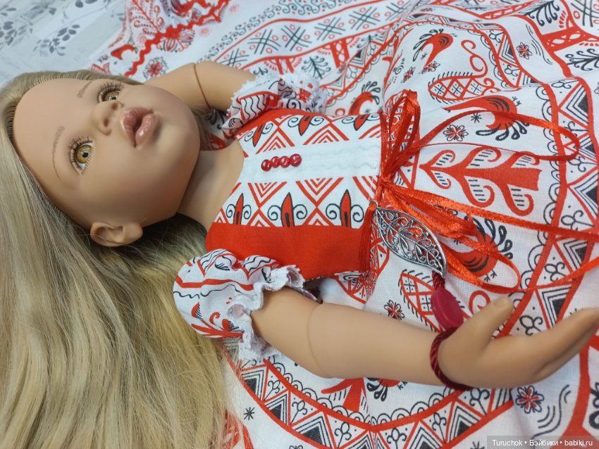 Платье Русская душа — Одежда и обувь для кукол своими руками: фото (фото 2)
