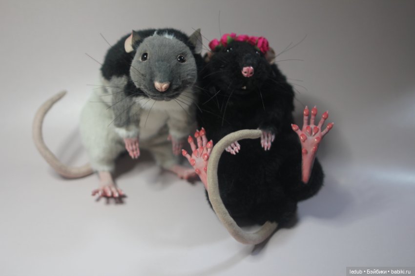 КрЫсота — Игрушки в смешанной технике (мех и глина): Арт