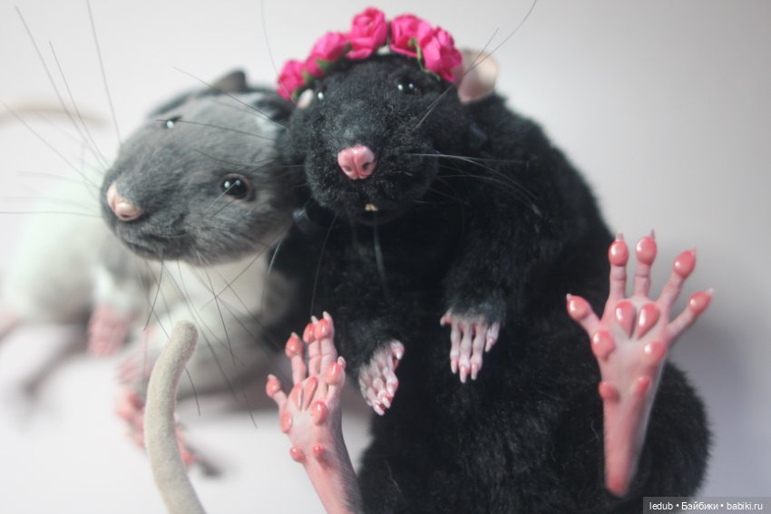 КрЫсота — Игрушки в смешанной технике (мех и глина): Арт