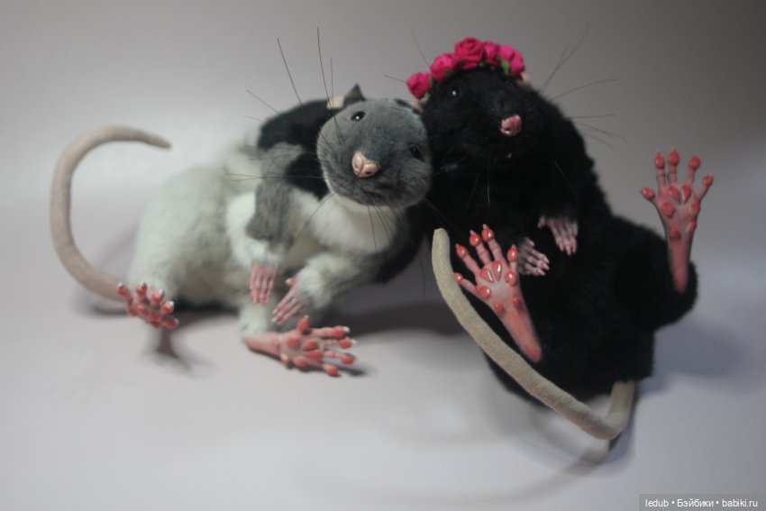 КрЫсота — Игрушки в смешанной технике (мех и глина): Арт