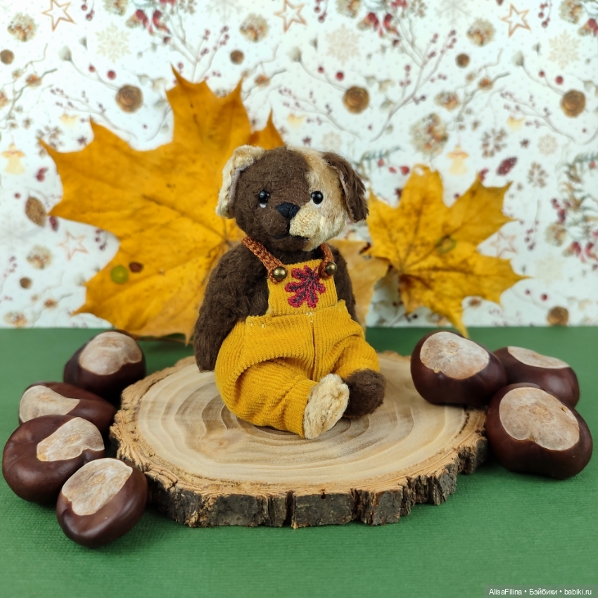 Пёсик Тедди Каштанчик — Авторские мишки Тедди и друзья: фото (фото 2)