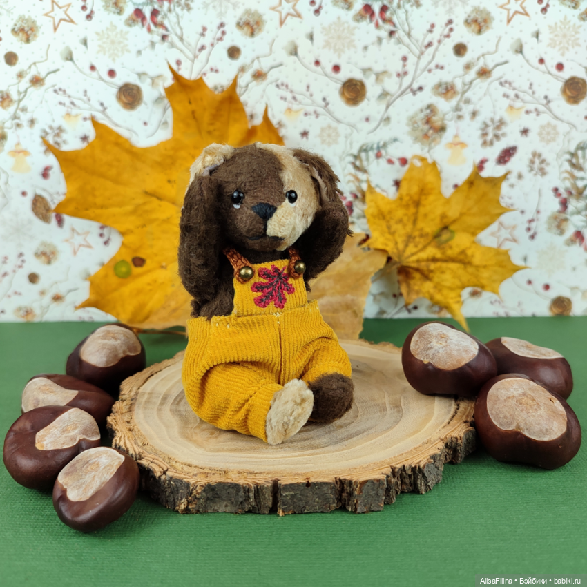 Пёсик Тедди Каштанчик — Авторские мишки Тедди и друзья: фото (фото 5)