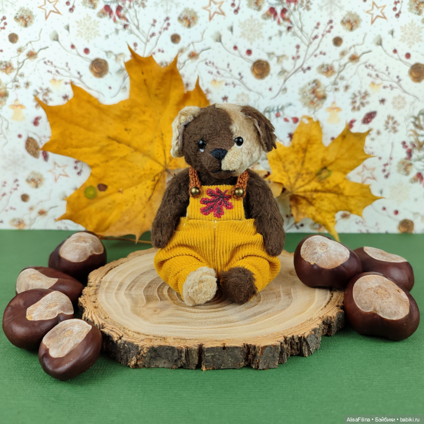Пёсик Тедди Каштанчик — Авторские мишки Тедди и друзья: фото (фото 6)