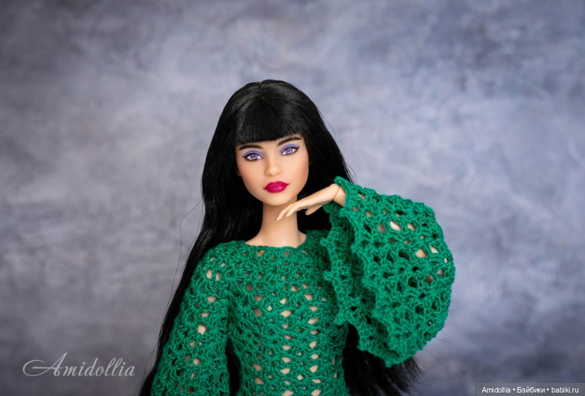 Изумрудное платье — Одежда и обувь для кукол своими руками: фото (фото 6)