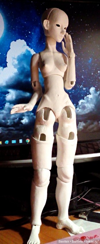 Процесс малышки — Авторские шарнирные куклы своими руками: лепка (фото 5)