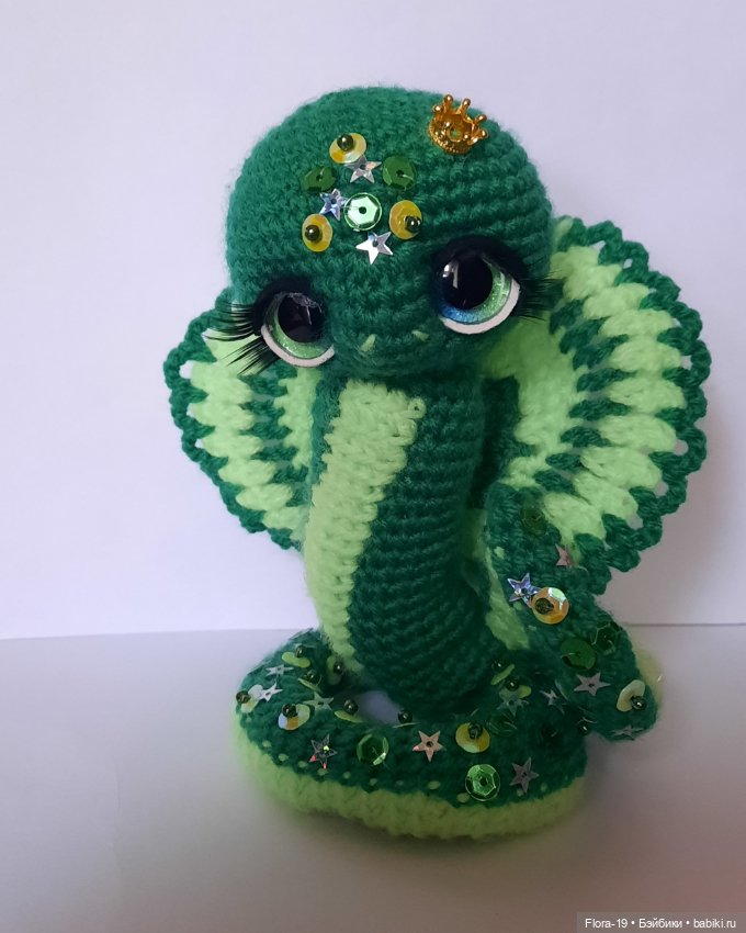 Изумрудная Змейка — Вязаные игрушки и амигуруми: крючком (фото 6)