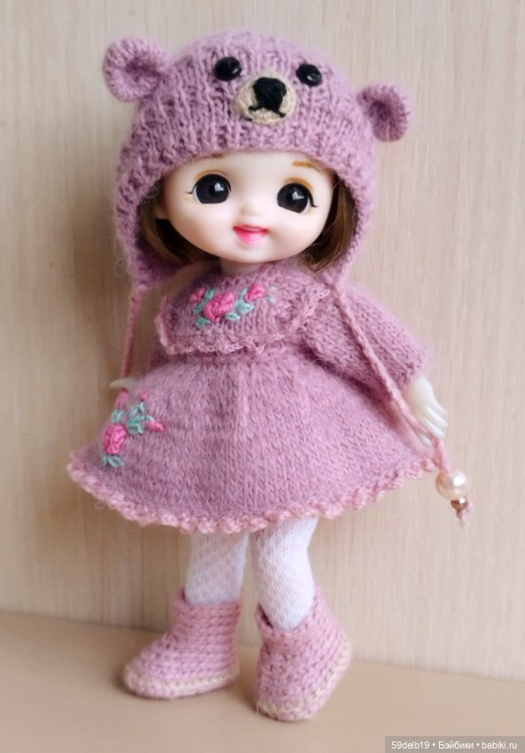 Новогодний наряд для баболи 15 см "Мишка" (фото 5)