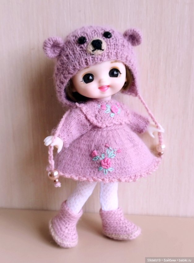 Новогодний наряд для баболи 15 см "Мишка"