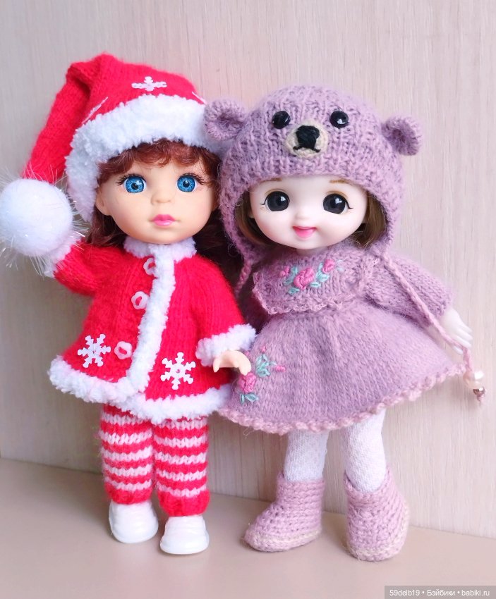 Новогодний наряд для баболи 15 см "Мишка" (фото 10)