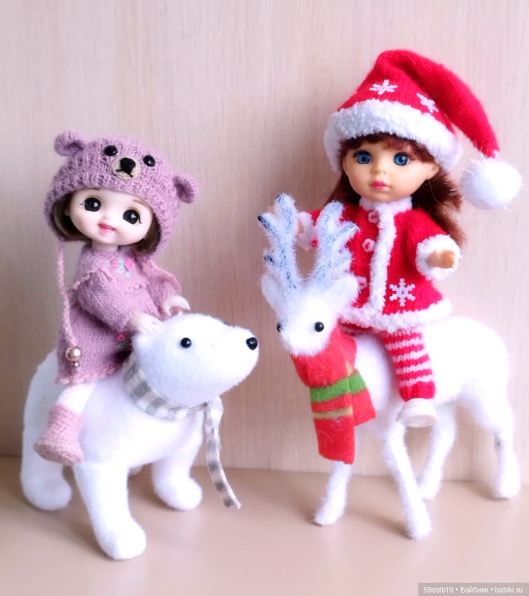 Новогодний наряд для баболи 15 см "Мишка"