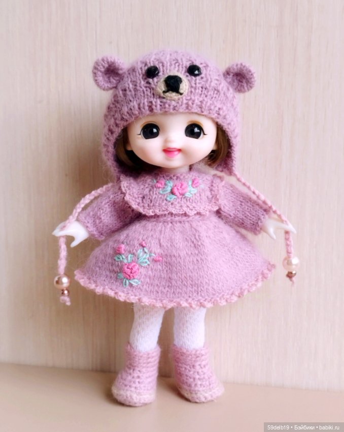 Новогодний наряд для баболи 15 см "Мишка" (фото 3)