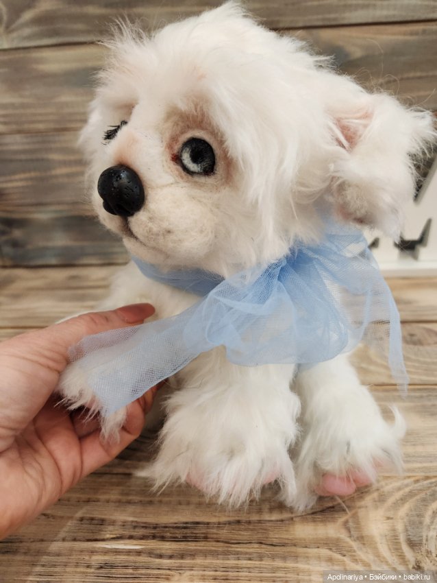 Барфи-белый щенок — Авторские мишки Тедди и друзья: фото