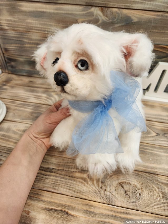 Барфи-белый щенок — Авторские мишки Тедди и друзья: фото (фото 9)