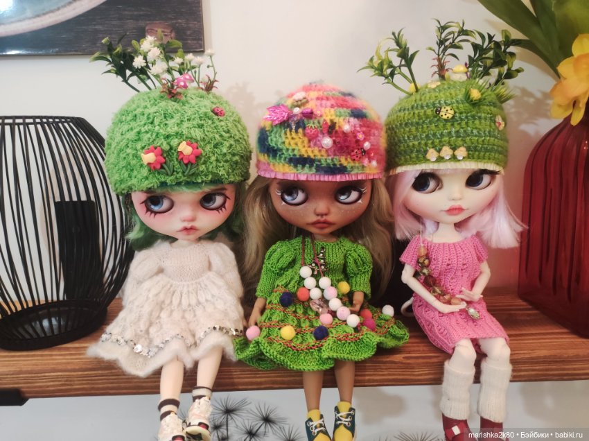 Шапки на кукол Блайз — Одежда и обувь для кукол своими руками: фото (фото 9)