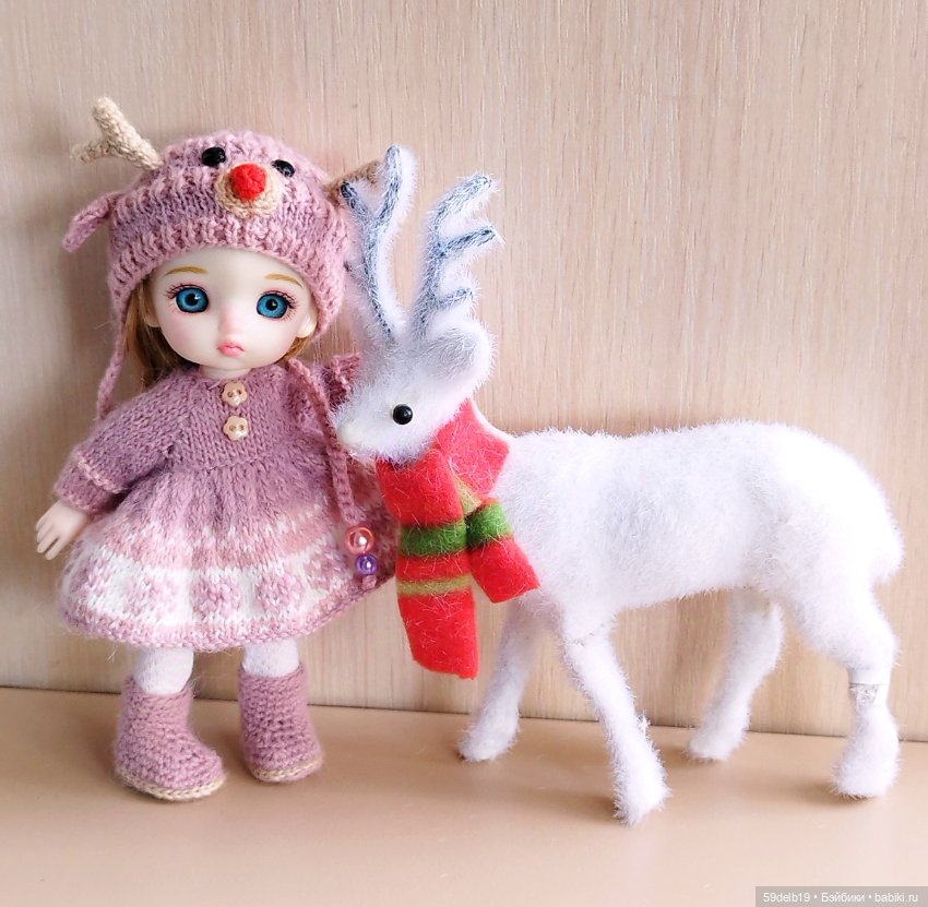 Костюм "Оленя" для шарнирной куколки баболи 15 см