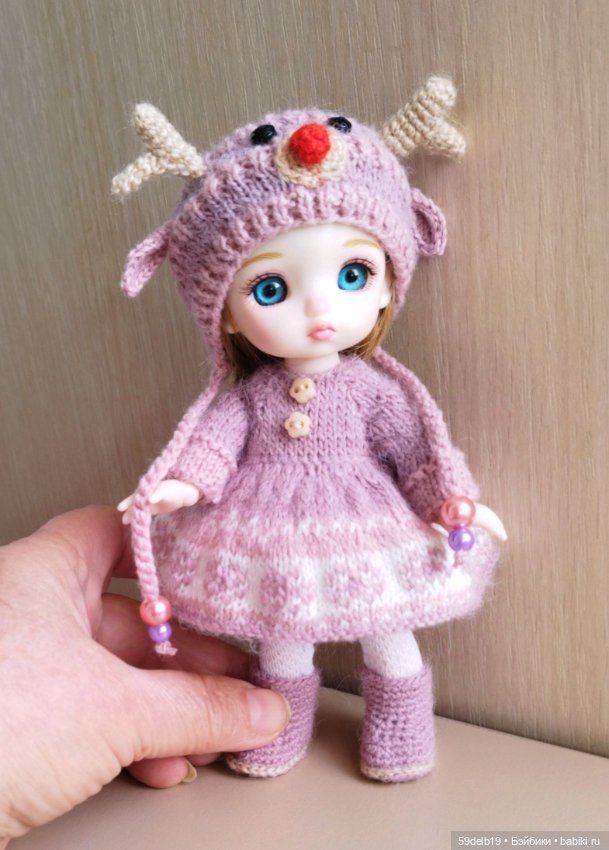 Костюм "Оленя" для шарнирной куколки баболи 15 см