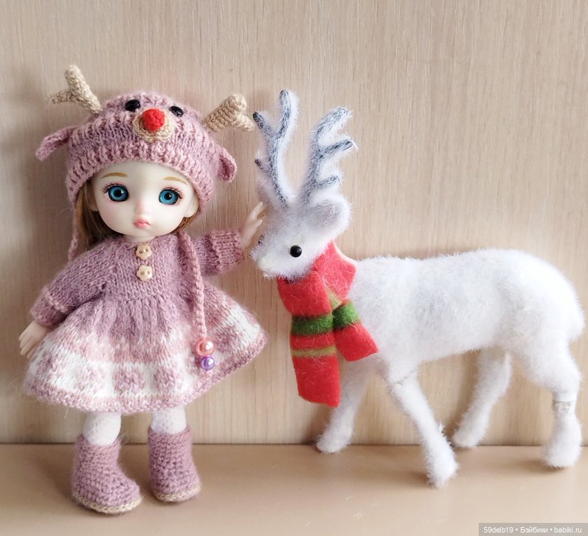 Костюм "Оленя" для шарнирной куколки баболи 15 см