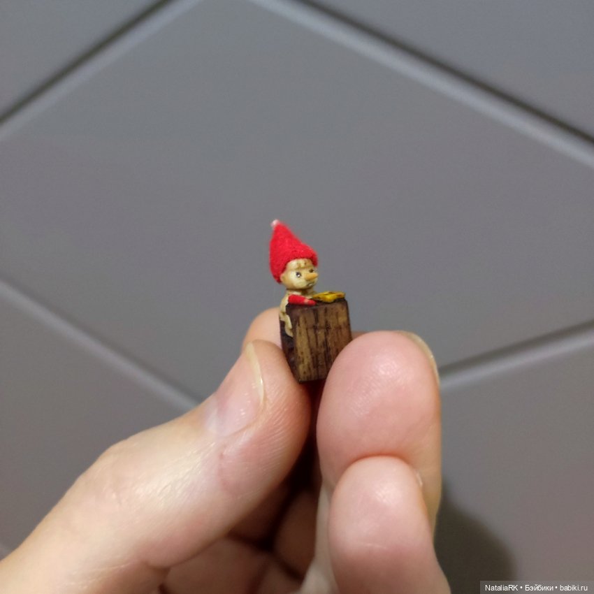 Маленький Бу 12 мм — Авторские игрушки из дерева: резьба