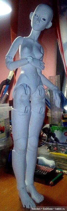 Малышка А1 процесс) — Авторские шарнирные куклы своими руками: лепка