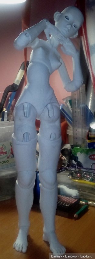 Малышка А1 процесс) — Авторские шарнирные куклы своими руками: лепка (фото 7)