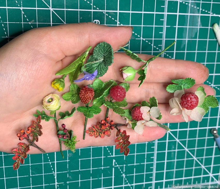Цветочно-ягодное — Кукольная миниатюра своими руками: еда (фото 3)