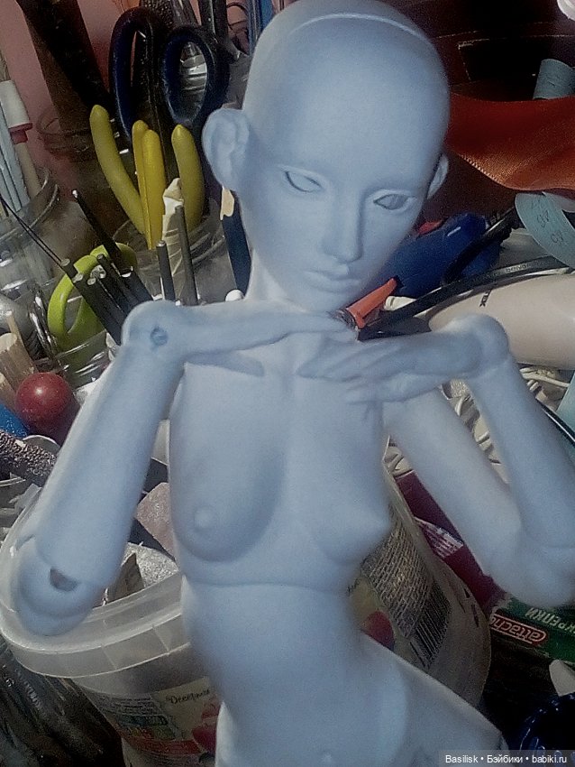 Малышка А1 процесс) — Авторские шарнирные куклы своими руками: лепка