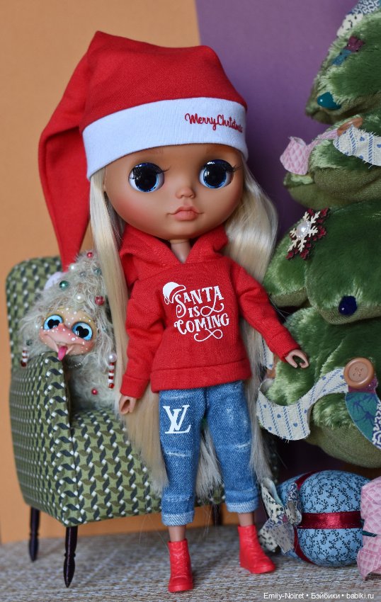 Новогодняя Нелли — Куклы Blythe (Блайз) ООАК: кастом (фото 4)