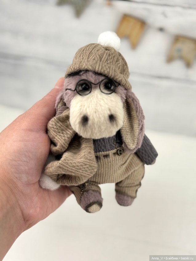 Тедди ослик Василий — Авторские мишки Тедди и друзья: фото