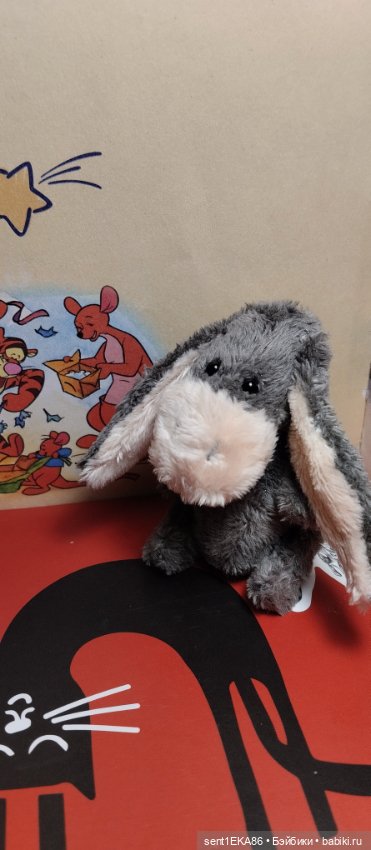 Пополнение, ослик Иа — Текстильные игрушки и примитивы: кофейные