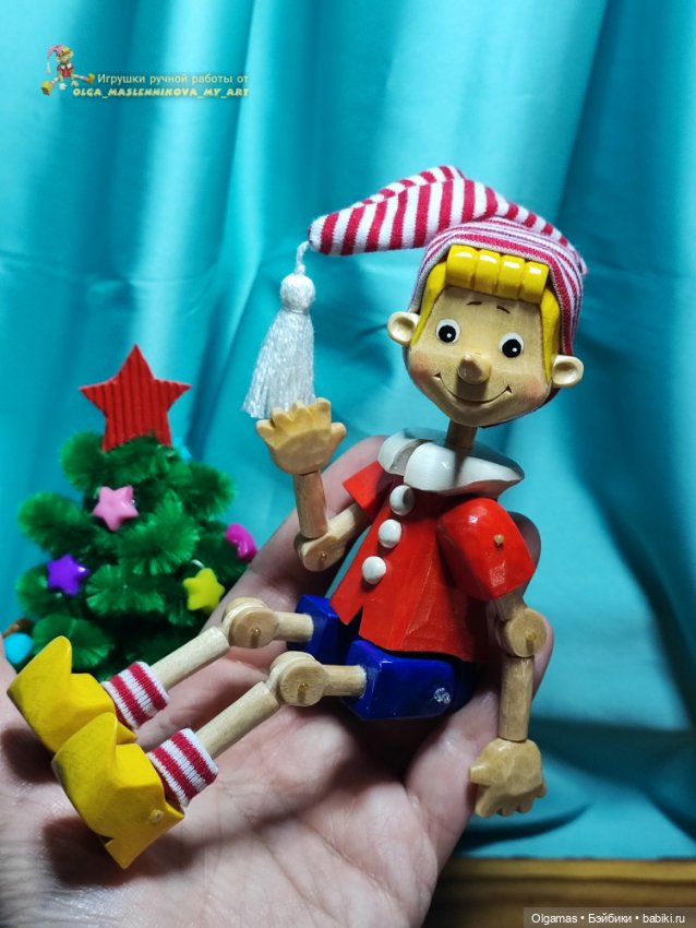 Буратино🤥😊🎄 — Авторские игрушки из дерева: резьба