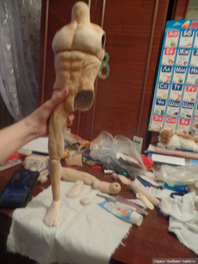 Продолжаю лепить куклу-бжд (фото 2)