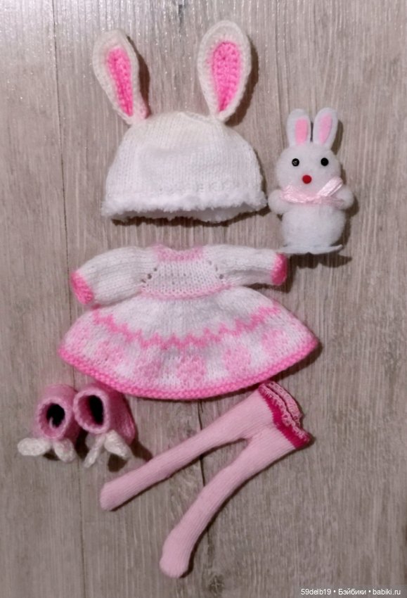 Костюм для баболи 15 см "Новогодний Зайка" (фото 2)