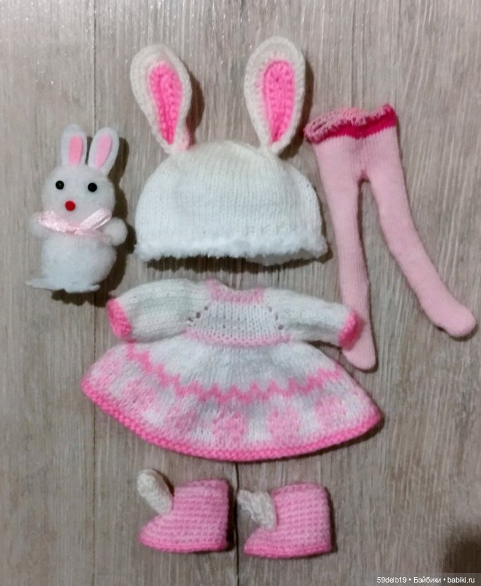 Костюм для баболи 15 см "Новогодний Зайка"