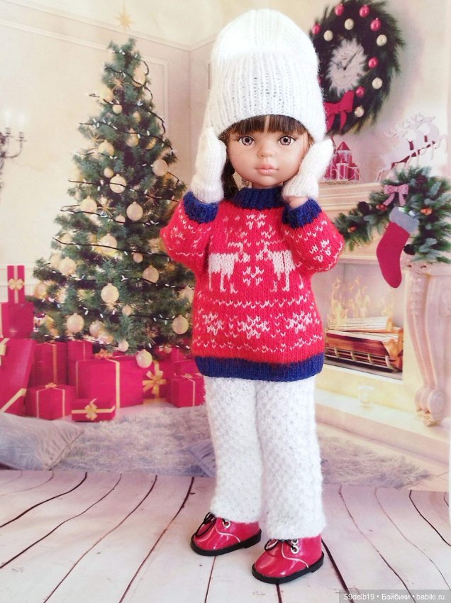 Шапочка и варежки для паолочки (фото 6)