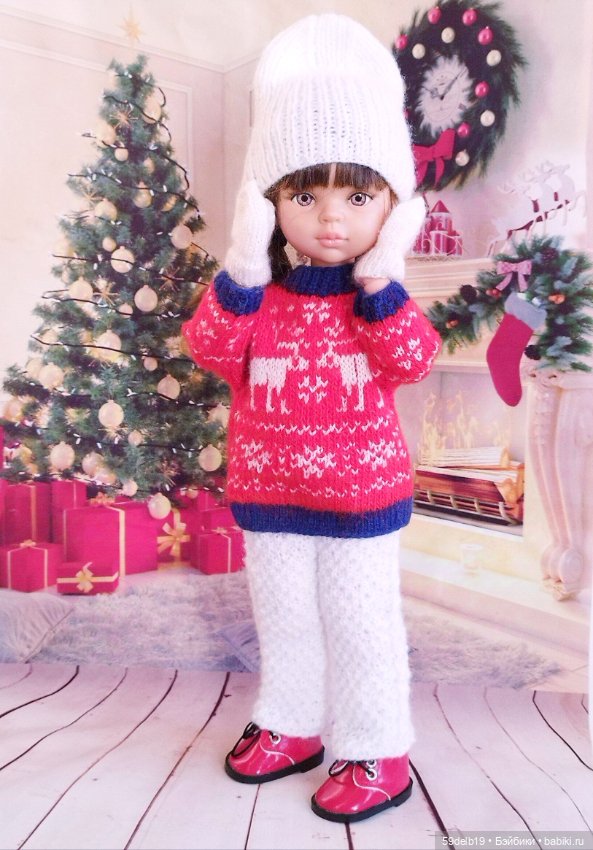 Шапочка и варежки для паолочки