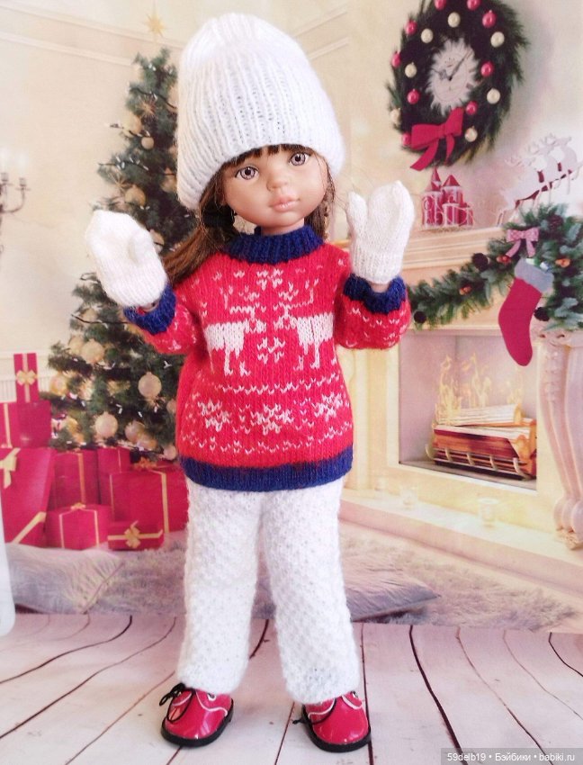 Шапочка и варежки для паолочки (фото 4)