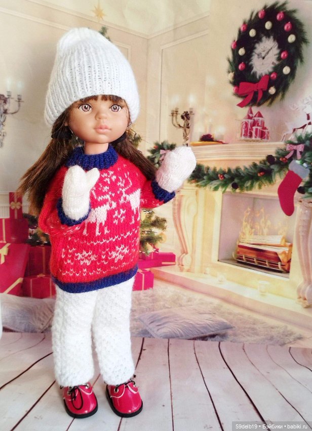 Шапочка и варежки для паолочки (фото 5)